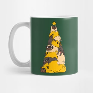 Christmas Tree Pugs Mug